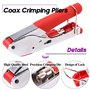 Swpeet Kit d'outils de compression 14 pièces avec sertissage et dénudeur de câble avec 10 connecteurs de compression Idéal pour