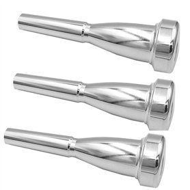 Missmore – Lot de 3 embouchures argentées pour trompette taille 3C, 5C, 7C, accessoires pour Bach Missmore – Lot de 3 embouchures argentées pour trompette taille 3C
