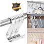 Lot de 18 Crochets en S de suspension multifonctions Crochets en forme de S en acier inoxydable Crochet S pour salle de bains ch