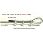 Hyber&Cara Attaches pour câbles métalliques M3, Serre-câbles étrie, U Boulon Clip de câble en Acier Inoxydable de 3mm de Diamètr