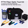 Kit d'outils de terminaison de fibre optique - Kit d'outils FTTH 9 en 1 avec FC-6S Cleaver Détecteur de puissance optique - Loca