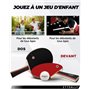 ZTTENLLY Raquette Ping Pong Professionnel 4 Raquettes 8 Balles Étui Portable Débutants Adultes Enfants Tennis de Table Intérieur