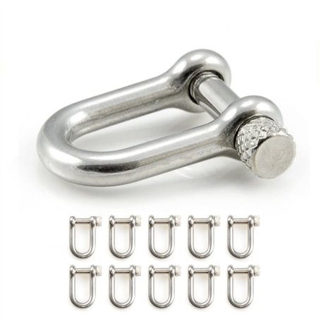 Manille droite en acier avec un axe à visser simple à manier