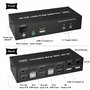 Commutateur KVM Dual Monitor DisplayPort 4K@60Hz Extended Display, Displayport 1.2 KVM Switch 2 in 2 Out avec sortie microphone 