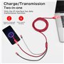 Cordon de recharge avec 3 ports Type C/