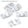 10 Pièces Support Montage Dissimulé de Meubles Embarqué Interverrouillage Pendaison, Boucle Quincaillerie Murale en Acier Inoxyd