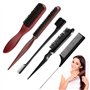 5 Pcs Poil de Sanglier,Brosse Plaquante Cheveux,Brosses à Cheveux en Poils de Sanglier,Brosse Poils Sanglier,pour Cheveux Longs