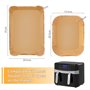 150pcs Papier Cuisson Air Fryer,Rectangulair Paper Liners Friteuse Sans Huile Accessoires,Papier Sulfurisé Feuilles,Doublure en