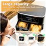 150pcs Papier Cuisson Air Fryer,Rectangulair Paper Liners Friteuse Sans Huile Accessoires,Papier Sulfurisé Feuilles,Doublure en