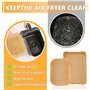 150pcs Papier Cuisson Air Fryer,Rectangulair Paper Liners Friteuse Sans Huile Accessoires,Papier Sulfurisé Feuilles,Doublure en