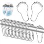 24 Pièces Anneaux de Douche