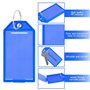 36 Pièces Porte Clés Porte Clef en Plastique de 5 cm，Étiquettes en Papier Vierge Lignées Couvercles Transparents，Pour Identifica