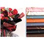 Xshelley Lot de 24 feuilles de papier cadeau marbré 8 couleurs pour bouquets de fleurs, loisirs créatifs, emballage cadeau ou em