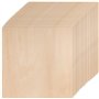 ZEONHAK Lot de 20 feuilles de bois carrées de 25