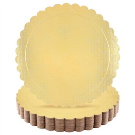 JAPCHET Lot de 18 planches à gâteau dorées de 300 x 2 mm pour fête d'anniversaire, mariage JAPCHET Lot de 18 planches à gâteau dorées de 300 x 2 mm pour fête d'anniversaire