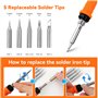 20PCS Fer à Souder Kit, 90W Kit de Soudure Precision Numérique Souder 180℃~480℃ Température Réglable, Souder Électrique avec 5 P