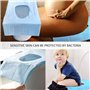 PLATEYTR Lot de 50 Protege WC Jetable, Protection Toilette WC Jetable Couvre Siege Lunette WC Emballage Individuel Matériau Anti