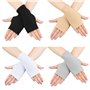 KAYEF 4 paires de gants de protection solaire doigts ouverts Gants femmes doigts ouverts gants UV Gants poignet légers doigts ou