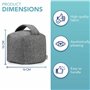 HEFTMAN Arret De Porte Tissu Butoir Porte Avec Poignée Cale Porte Bloc Porte Sable Butoir Pour Porte Tissu - Gris - Lot De 2