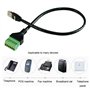PENGLIN 2PCS RJ11 Adaptateur de bornier à vis mâle à 6 broches pour câble de rallonge de téléphone Cat3, RJ12 6P6C to 6pin Termi