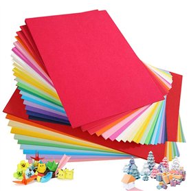 Lot de 100 feuilles de papier coloré A4 180 g/m² 20 couleurs assorties papier origami artisanal pour travaux manuels et décorati