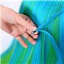 Kit Dextension de Cheveux Outil, Extension de Cheveux avec Micro Anneau, 500PCS Micro Anneaux Silicone Noir, Boucle de Traction