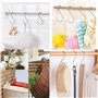 Lot de 30pcs Crochets en S de suspension multifonctions Crochets en forme de S finition chrome Crochet S pour salle de bains, ch