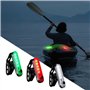 MiOYOOW 6 Pcs Feux Navigation Bateau, 4 Modes Marine LED Lumière Voile Rechargeable, 3 Couleurs Lampes de Navigation Latérale ét