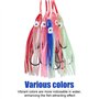 Hameçon d'appât de Jupe de Calmar, 5 Pcs Octopus Jigs Swimbait, Leurres de Pêche Souples Lumineux avec Hameçon Barbelé Doubles p