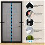 Fillis Moustiquaire magnétique Porte, 100x220cm Moustiquaire de balcon en fibre de verre Rideau anti-moustique sans percer Ridea