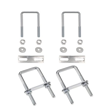 VIVIIHOO Boulons en U-4 pièces M6 vis pinces-80 x 50mm boîte de Toit Fixation 304 boulons en U en Acier Inoxydable pour réparati