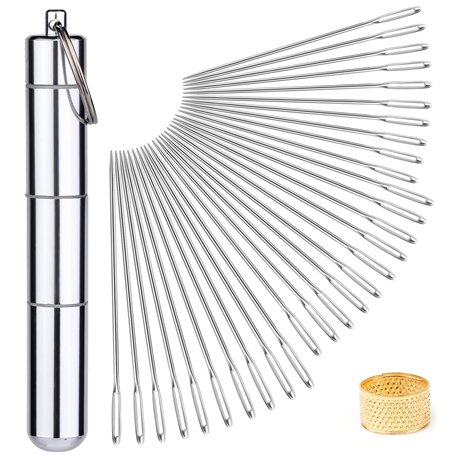 Ruasol de 30 aiguilles à broder à grand chas