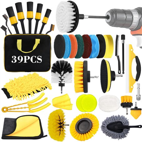TEGOVE 39 Pcs Lot De Brosse Nettoyage Voiture