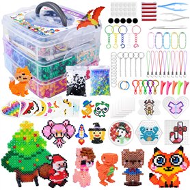 YlYADl Kit De Perles À Repasser,Fusible Perles Bricolage Enfant,11500 Perle A Repasser,5 Plaques De Perles À Repasser,Diy Design YlYADl Kit De Perles À Repasser