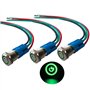 QitinDasen 3Pcs Premium 12V / 24V 3A Interrupteur à Bouton-Poussoir Auto-Bloquant