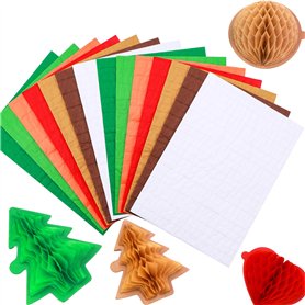 BAOFALI Lot de 14 blocs de papier nid d'abeille pour loisirs créatifs 3D et cartes pop-up ; 30 couches de 2 cm de colle en nid d
