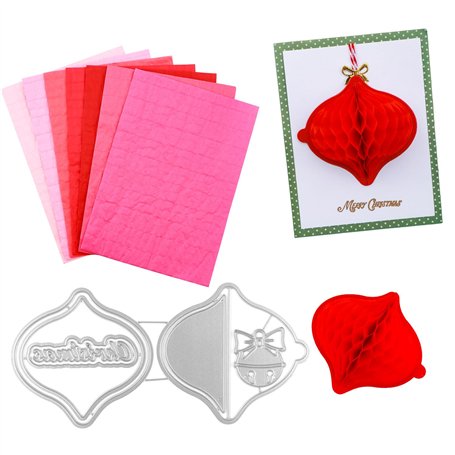 OTCRAFT Lot de 8 blocs de papier nid d'abeille et lanternes de découpe avec aimants blancs pour loisirs créatifs 3D et cartes po