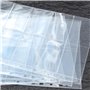 20 Pages classeur cartes transparente,classeur carte de visite,pochette plastique a4,Pochettes de Cartes Photos 11 Trous,avec 10