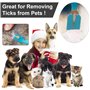Tire Tique pour Chiens, Chats et Humains - Retrait des Tiques sans Douleur en Quelques Secondes - Ensemble de 3 Crochets à Tique
