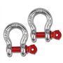 2 Pièces Manille à Anneau D Manille en Acier Galvanisé Manille à Haute Résistance Manille de Remorquage avec Boulons à œil pour