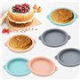 YZROHYI 6 Pièces Moule Rond Silicone 12 CM,Plat a Gateau Silicone Air Fryer,Cake Mold à Gâteau Arc En Ciel,Moule a Insert Patiss