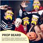 Lot de 2 moustaches jaunes et sourcils - Kit d'enfilage - Moustache artificielle à coller - Costume Lorax - Moustache - Fausse b