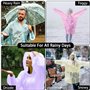 PIWOSGOL Poncho de Pluie Jetable, 5 Pcs Cape Pliable, Pour Homme Femmes Adulte, Imperméable Urgence, Boules Faciles à Transporte