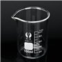 HATANSE 5 Pièces Bécher Gradué en Verre Borosilicate 5ml 10ml 25ml 50ml 100ml Béchers Forme Basse pour Laboratoire Cuisine et É