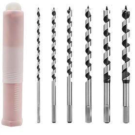 VAONEEY Lot de 6 Mèche à Bois Hélicoïdale Longue 230mm, Jeu de Foret à Bois 230mm de Long - Avec Tige Hexagonale - Pour le Trava VAONEEY Lot de 6 Mèche à Bois Hélicoïdale Longue 230mm