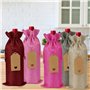 Sacs à Vin en Toile de Jute, 12 Pièces Réutilisables avec Cordon de Serrage, Couverture de Bouteille pour Fête, Mariage, Anniver