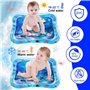 Zeawavsl Gonflable Tummy Time Tapis d'eau Tapis de Jeu Gonflable, Water Mat Baby Bpa Gratuit Big i Bébé et Jouets de 3, 6 et 9 M