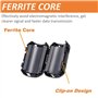 HUAREW Bruit Suppresseur Câble Pince Noir Clip Type Ferrite Anneau RFI EMI pour 7mm (5pcs)