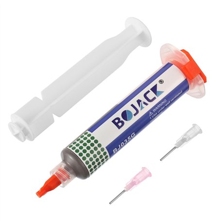 BOJACK Sn42 Bi58 Pâte à étamer Pâte à Souder 138 °C Pâte à souder à l'étain à Seringue avec 2 Outil de Distribution et Tige de P