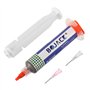 BOJACK Sn42 Bi58 Pâte à étamer Pâte à Souder 138 °C Pâte à souder à l'étain à Seringue avec 2 Outil de Distribution et Tige de P